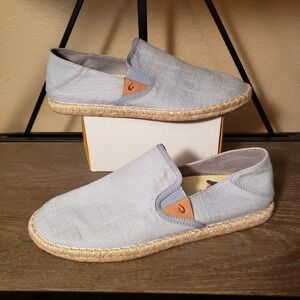 OluKai Espadrille Slip On Loafer Casual Comfort‎ Shoes Blue W9